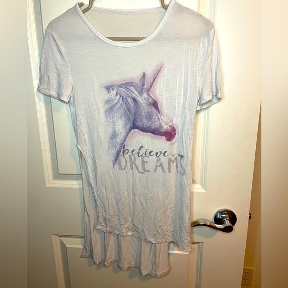 Unicorn Believe in your dreams long t-shirt - Picture 1 of 2
